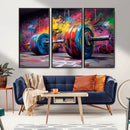 Abstract Graffiti Barbell Canvas Wall Art – Urban Fitness