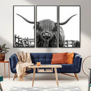 Longhorn Canvas Print, Bighorn Cow Wall Art Canvas Print