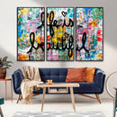 Life Beautiful Art Print - Banksy Graffiti Wall Art Canvas by MyGreatCanvas | Canvas Wall Art Prints | Photo Prints & Wall Decor