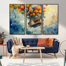 UP-Inspired Floating House with Balloons Canvas Art –