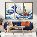 Katsushika Hokusai Kanagawa Giant Wave Wall Art Canvas Print