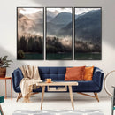 Foggy Mountain Canvas Print Forest Wall Art