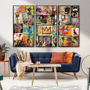 Abstract Art Collage Wall Art Canvas Print – Framed, Ready