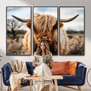 Scottish Cow Longhorn Wall Art Canvas Print