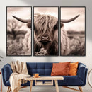 Scottish Cow Longhorn Wall Art Canvas Print