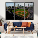 Chicago Cubs Baseball Team Print - Wrigley Field Stadium