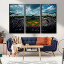3-Panel Kauffman Stadium Wall Art Print | Large Kansas City