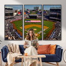 Yankee Stadium New York Wall Art Print | 3-Panel Canvas