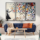 Banksy Graffiti Wall Art Canvas Print: Girl Releasing by MyGreatCanvas | Canvas Wall Art Prints | Photo Prints & Wall Decor