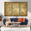 Vintage Game of Thrones Map Wall Art | Westeros and Essos