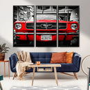 Red Mustang Car Wall Art – Framed Classic Vehicle Canvas by MyGreatCanvas | Canvas Wall Art Prints | Photo Prints & Wall Decor