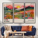 Yayoi Kusama Landscape Canvas Print, Vibrant Floral Mountain Art Print, Framed Botanical Wall Art - by MyGreatCanvas | Canvas Wall Art Prints | Photo Prints & Wall Decor