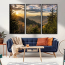 Sunrise Over the Smoky Mountains Canvas Wall Art –
