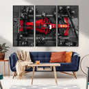 Ferrari Pit Stop Canvas Wall Art – Precision and Speed
