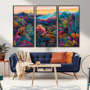 Colorful Abstract Landscape Wall Art Print Canvas - Vibrant