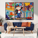 Pop Art Monopoly Man Canvas Wall Art Print - Bold and