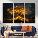 Golden Tree of Life Canvas Wall Art Print - Majestic Glowing by MyGreatCanvas | Canvas Wall Art Prints | Photo Prints & Wall Decor