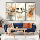 Abstract Watercolor Chickadee Bird Canvas Wall Art Print - by MyGreatCanvas | Canvas Wall Art Prints | Photo Prints & Wall Decor