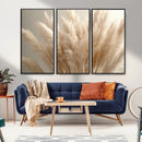 Pampas Grass Canvas Wall Art - Elegant Neutral Decor for