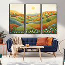 YAYOI KUSAMA Wall Art - Colorful Dot Art Landscape Canvas,