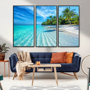 Tropical Beach Wall Art Canvas Print - Serene Ocean