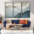 Waves Abstract Wall Art Print, Modern Framed Abstract Canvas