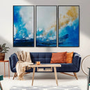 Blue Abstract Print - Dynamic Ocean-Inspired Canvas Wall Art