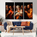 Religious Canvas Wall Art Print - Madonna and Child with