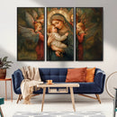 Mary Jesus Canvas Wall Art Print - Madonna and Child with