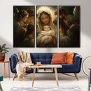Mary Jesus Canvas Wall Art Print - Madonna and Child with