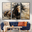 Abstract Horse Wall Art Canvas Print – Large Western