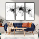 Abstract World Map Wall Art – Framed Geometric Line Canvas by MyGreatCanvas | Canvas Wall Art Prints | Photo Prints & Wall Decor