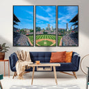 Wrigley Field Chicago Cubs Panoramic Art Multi-Piece Canvas