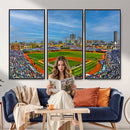 Wrigley Field Chicago Cubs Panoramic Canvas Print –