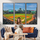 Wrigley Field Chicago Cubs Panoramic Canvas Print –