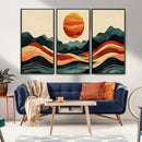 Mountain Triptych Wall Art Canvas Print – Western Nature