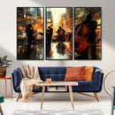 Jazz Wall Art Canvas Print – Colorful Musical Instrument