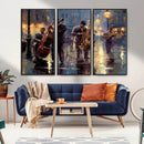Afro Abstract Jazz Music Wall Art Canvas Print – Colorful