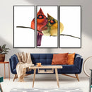 Cardinal Bird Canvas Wall Art - Male and Female Cardinal
