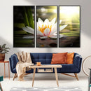 Lotus Flower Wall Art Canvas Print, Water Lily Large Wall