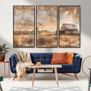 Rustic Farmhouse Wall Art Canvas Print | Barn and Field