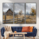 Rustic Autumn Farmhouse Wall Art Canvas Print – Serene
