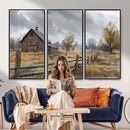 Rustic Autumn Farmhouse Wall Art Canvas Print – Serene