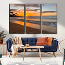 Sunset Wall Art Print - Stunning Beach Sunset Canvas Artwork