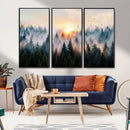 Misty Forest Wall Art – Framed Sunrise Pines Canvas Artwork, by MyGreatCanvas | Canvas Wall Art Prints | Photo Prints & Wall Decor