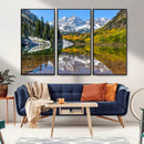 Maroon Bells Wall Art – Framed Snowy Mountain Canvas by MyGreatCanvas | Canvas Wall Art Prints | Photo Prints & Wall Decor