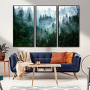 Misty Forest Wall Art Canvas Print – Framed Foggy Mountain by MyGreatCanvas | Canvas Wall Art Prints | Photo Prints & Wall Decor