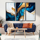 Gold Blue Abstract Canvas Print, Elegant Navy and Gold by MyGreatCanvas | Canvas Wall Art Prints | Photo Prints & Wall Decor