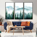 Misty Pine Forest Wall Art, Foggy Mountain Landscape Canvas by MyGreatCanvas | Canvas Wall Art Prints | Photo Prints & Wall Decor