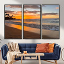Tropical Beach Wall Art – Framed Sunset Ocean Canvas by MyGreatCanvas | Canvas Wall Art Prints | Photo Prints & Wall Decor
